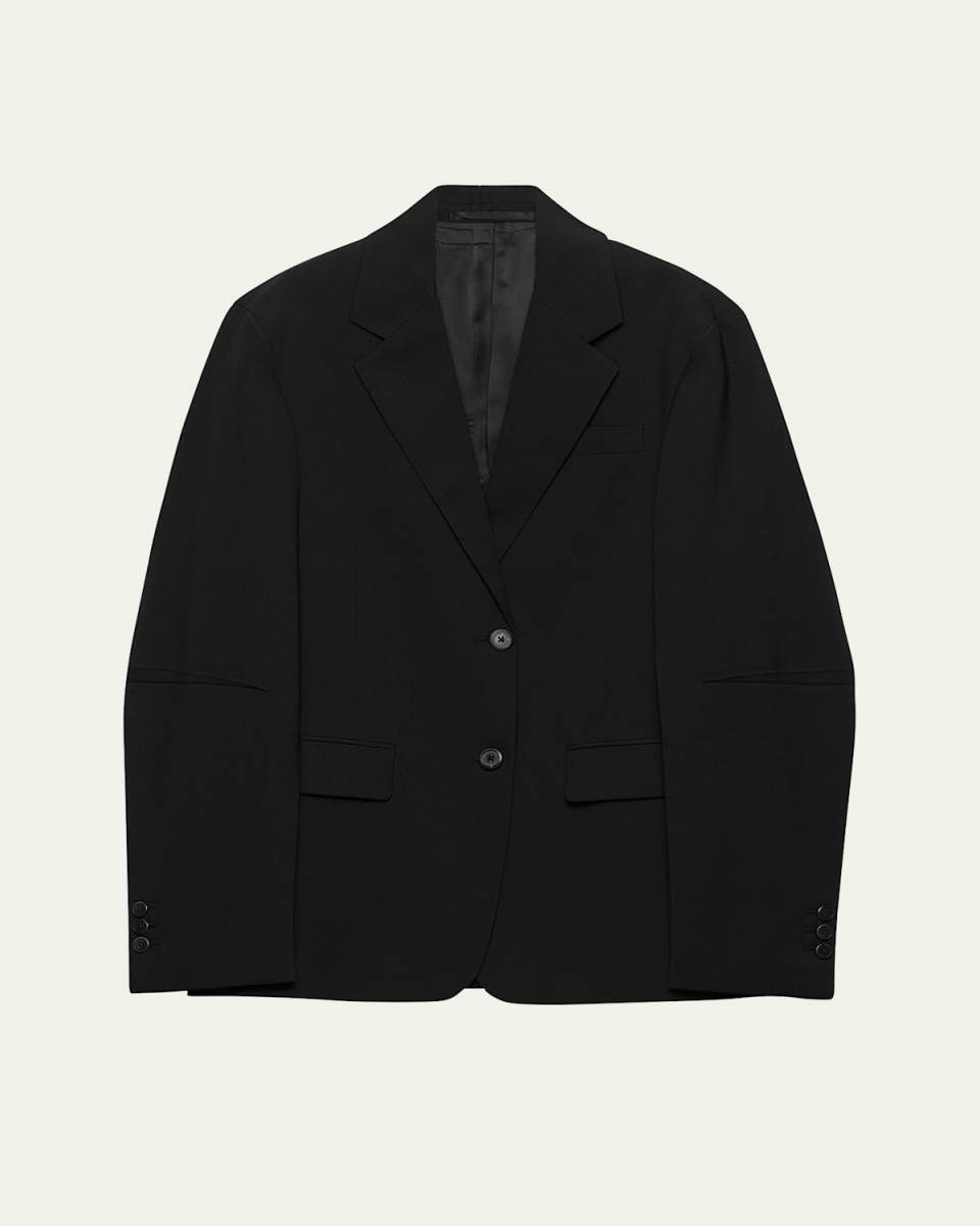 Superfine Wool Single-Breasted Blazer
